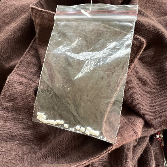 Charter Club Top Tunic Beaded Brown Knit 3X Boho Peasant V-Neck Everyday Chic - Picture 16 of 16